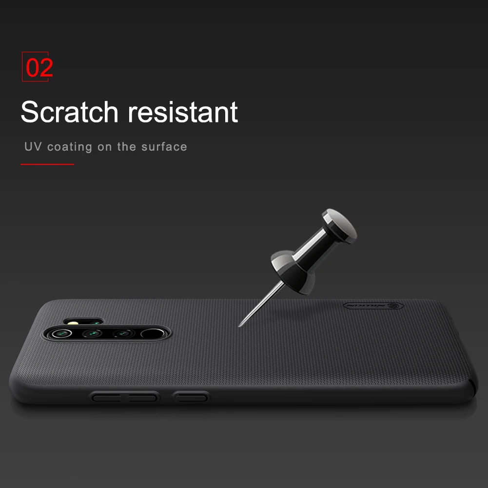 For Xiaomi Redmi Note 8 Pro Case Nillkin Super Frosted Shield Hard PC protective case Back Cover For Xiaomi Redmi Note8 Pro 3