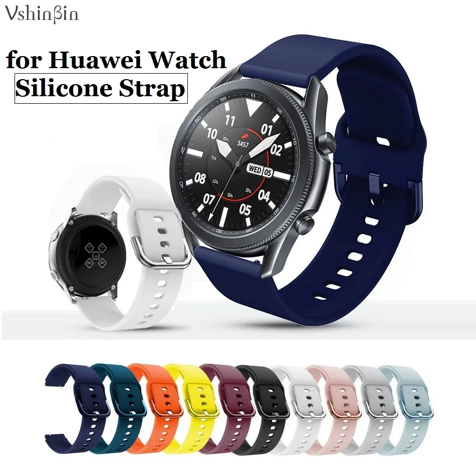 

50PCS Smart Wrist Watch Strap for Huawei GT3 Pro 46mm 43mm GT2 GT Runner Honor Magic 2 42mm GT2E Silicone Watch Band 20mm 22mm