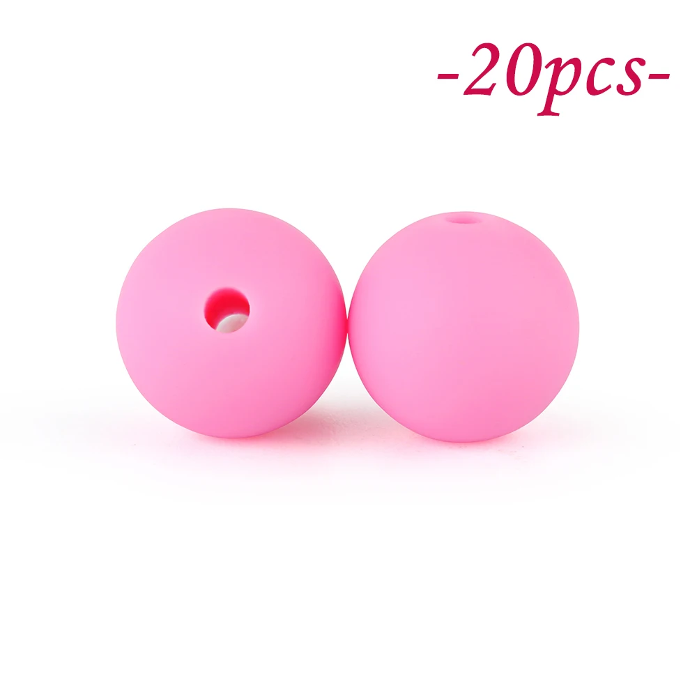 Vibrant Silicone Beads Set for DIY Jewelry & Crafting – 20-Piece Collection