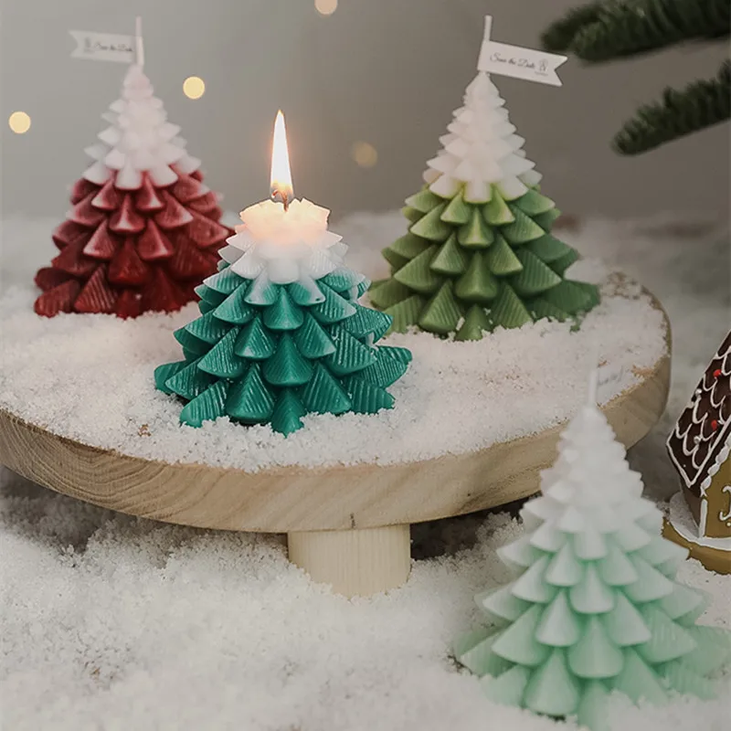 

Aromatherapy New Year Romantic Christmas Tree Luxury Scented Candle For Home Decoration
