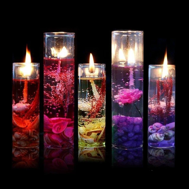 Velas creativas de copa de vidrio sin humo, velas del mundo marino  fantástico para decoración del