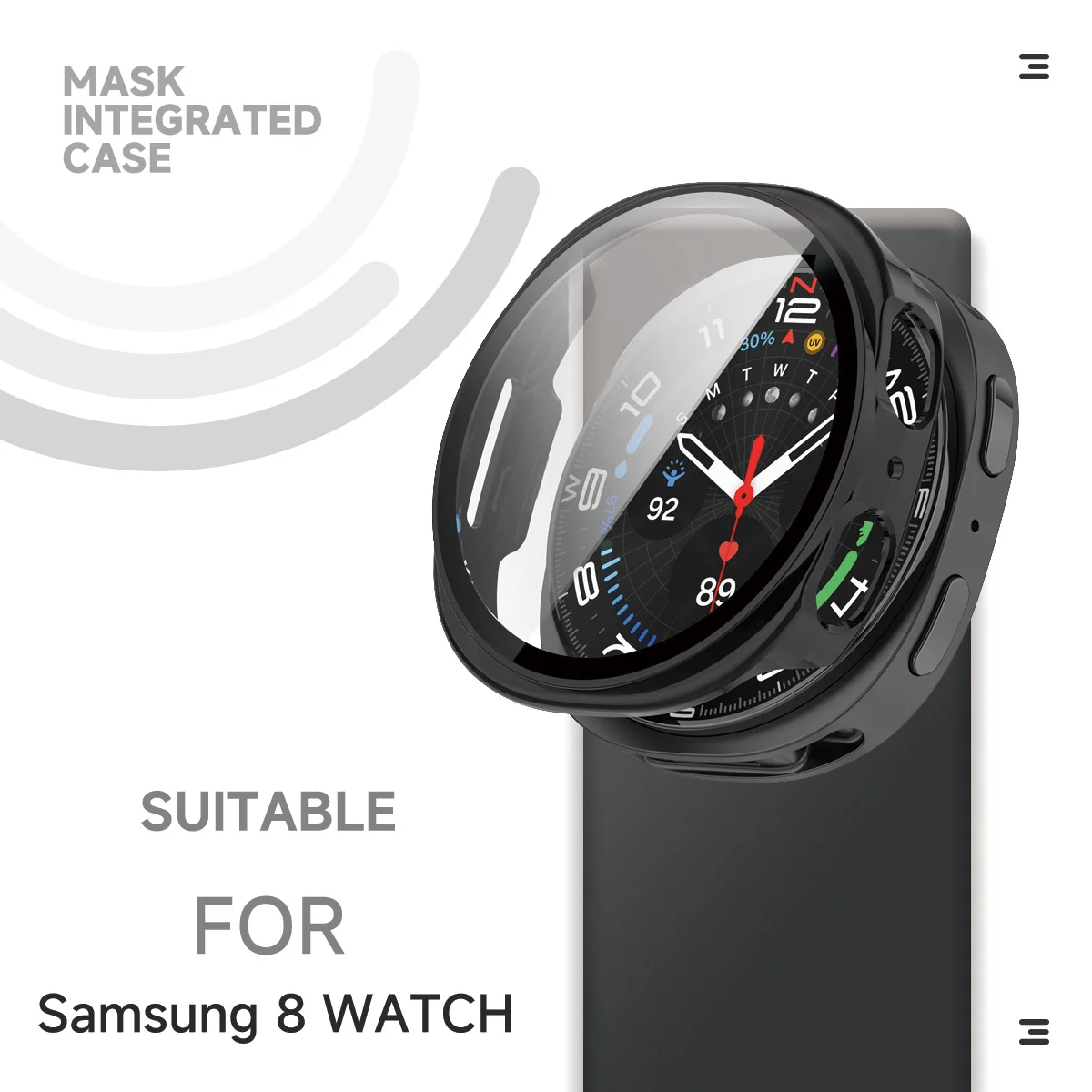Premium Tempered Glass Protective Bumper Case with All-Coverage Design