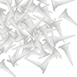 100x Durable Caulking Finishing Nozzle Applicator Caulk Nozzle Replacement Glass Glue Tip Mouth Construction Tools for Window