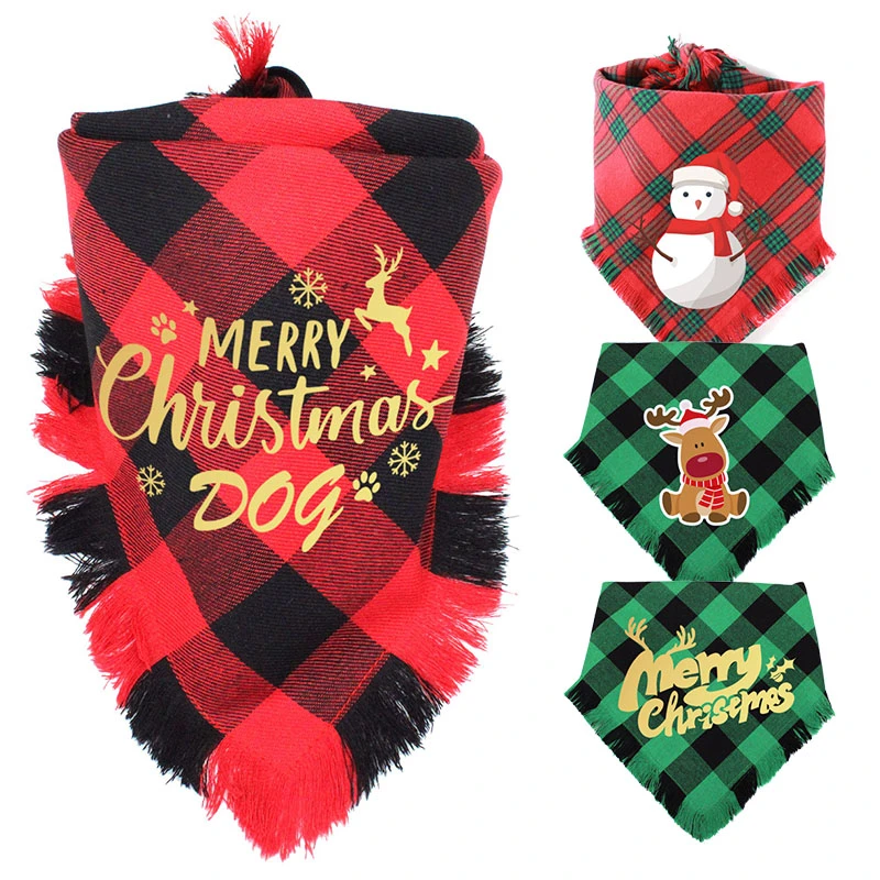 Dog Neckerchief Christmas Christmas Dog Accessories Bandana Dog