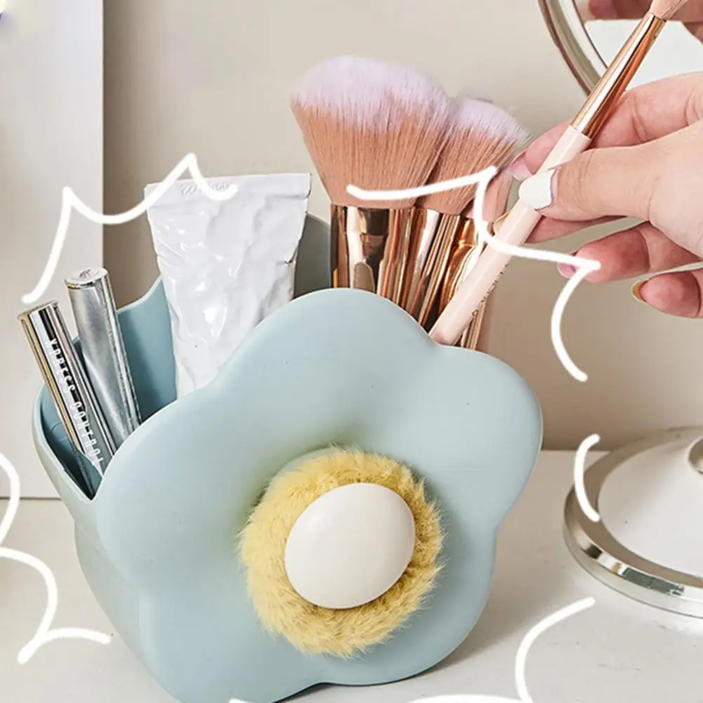 

Органайзер для кистей для макияжа, контейнер для кистей для макияжа в форме цветка, вместительный держатель для ручек ярких цветов для канцелярских принадлежностей, стол для кистей
