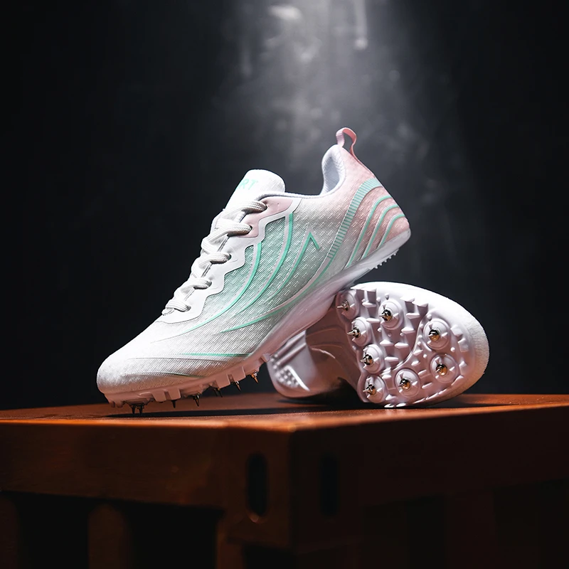 Outdoor Men Sneakers Anti Slip Track and Field Jumping Running Shoes Unisex Nail Shoes Short Distance Training Sports Shoes