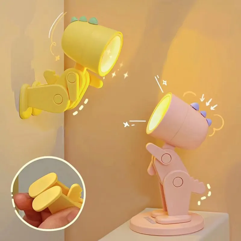 LED Night Light Mini Cute Pet Light Ins Student Gift Cartoon Pet Folding Table Lamp Kids Room Bedside Bedroom Living Room Decor led pet table lamp