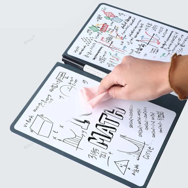 

Portable A5 Whiteboard Notebook Reusable Memo Whiteboard New Trendy Daily Schedule Message Board for School Office