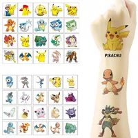 20Pcs/set Pokemon Pikachu Tattoo Stickers Cartoon Children's Temporary Tattoos Kids Girl Art Tattoos Birthday Gift 1
