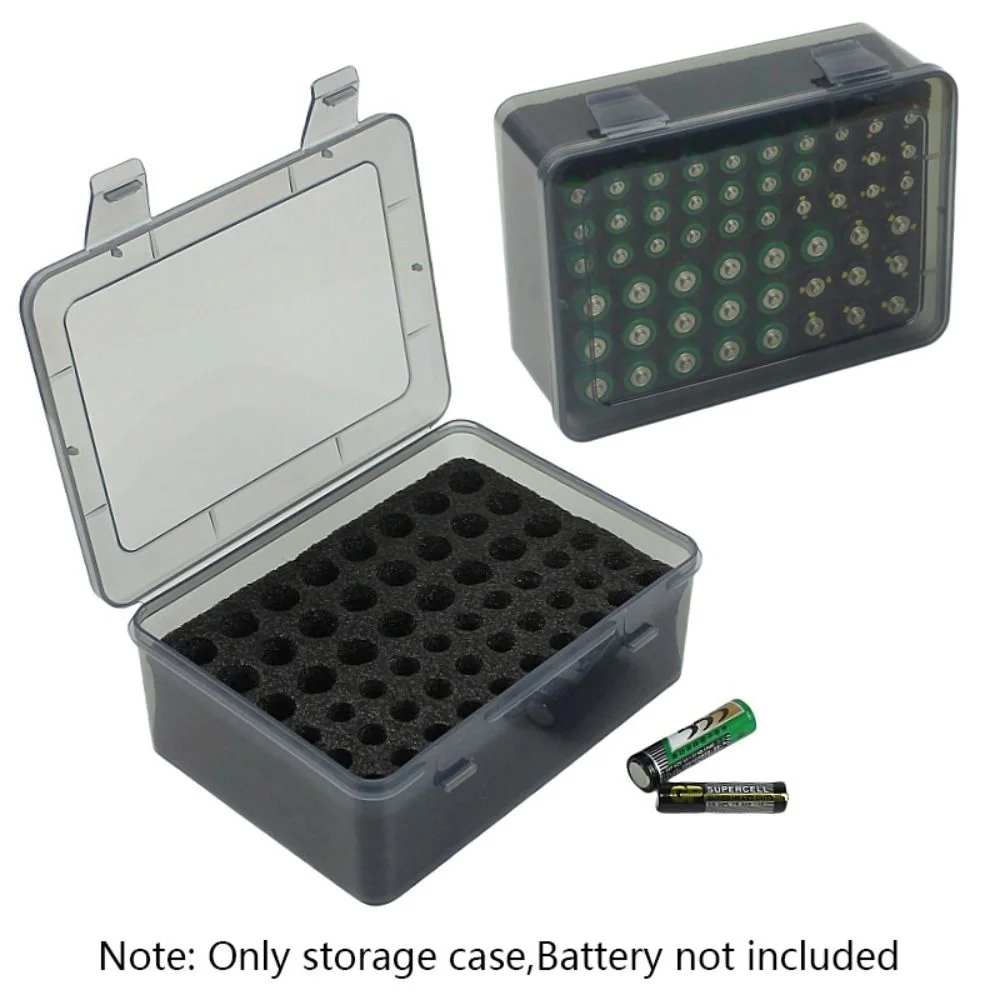 No.5/7 Battery Box Holds 54 Slot AA AAA Battery Storage Organizer Case Holder for Home Garage Drawer Protect Battery Storage