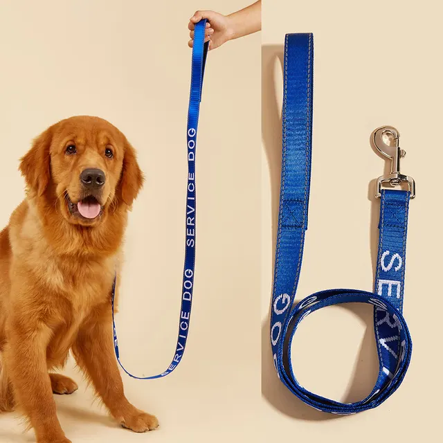 Small Pet Dogs and Cat Leashes Solid color Service Dog & Emotional Support Jacquard Leash Reflection Strong Pet Walking Training 5