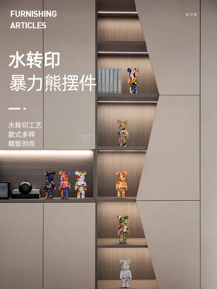 최신 유행 요소 곰 브릭, 격렬한 곰 장식, 럭셔리 고급 TV 캐비닛, 와인 캐비닛 장식, 36cm