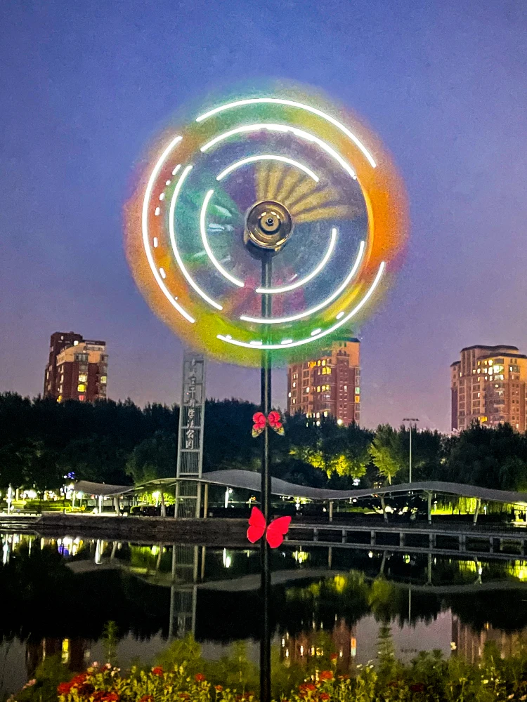 

Украшение наружной ветряной мельницы, вращающаяся модель, солнечные огни, красочный пейзаж, сад, двор, вилла, индивидуальная Терраса