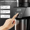 BioloMix Automatic Burr Mill Electric Coffee Grinder with 30 Gears for Espresso American Coffee Pour Over Visual Bean Storage 2