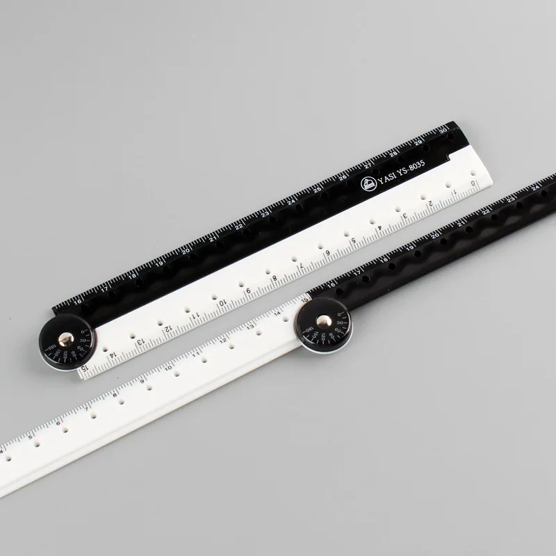 Folding Ruler 1pcs Art Black and White Simple Graphic Student Learning Supplies Creative Stationery