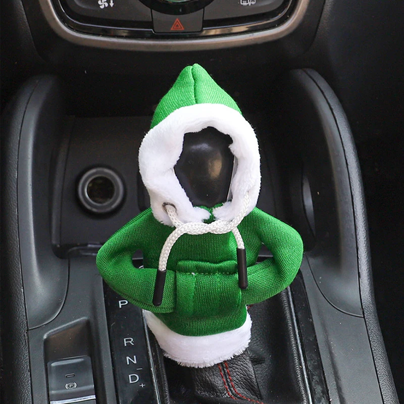 Christmas Car Shift Lever Cover Protector Red Green