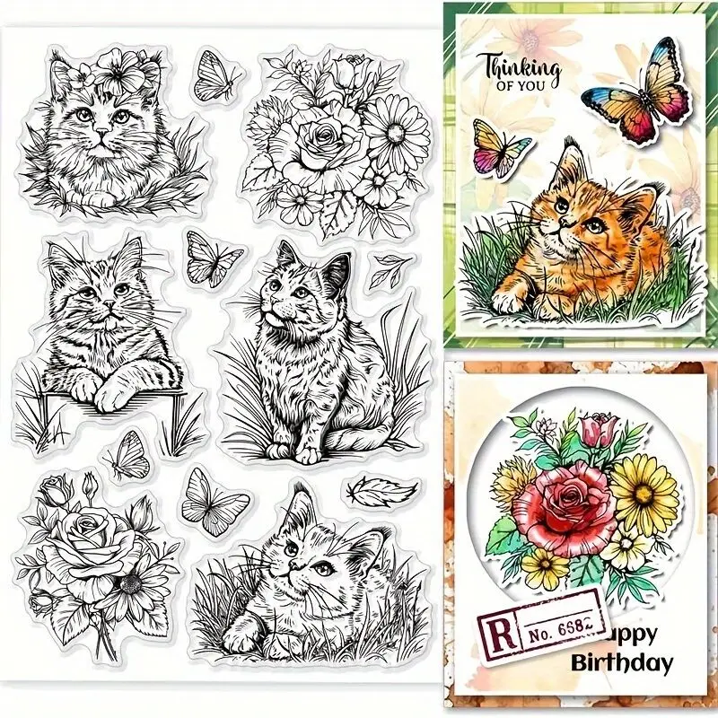 HEALLILY Tampons En Forme De Papillon Transparents En Silicone Pour La Création De Cartes, Scrapbooking, Album Photo, Décoration Quotidienne