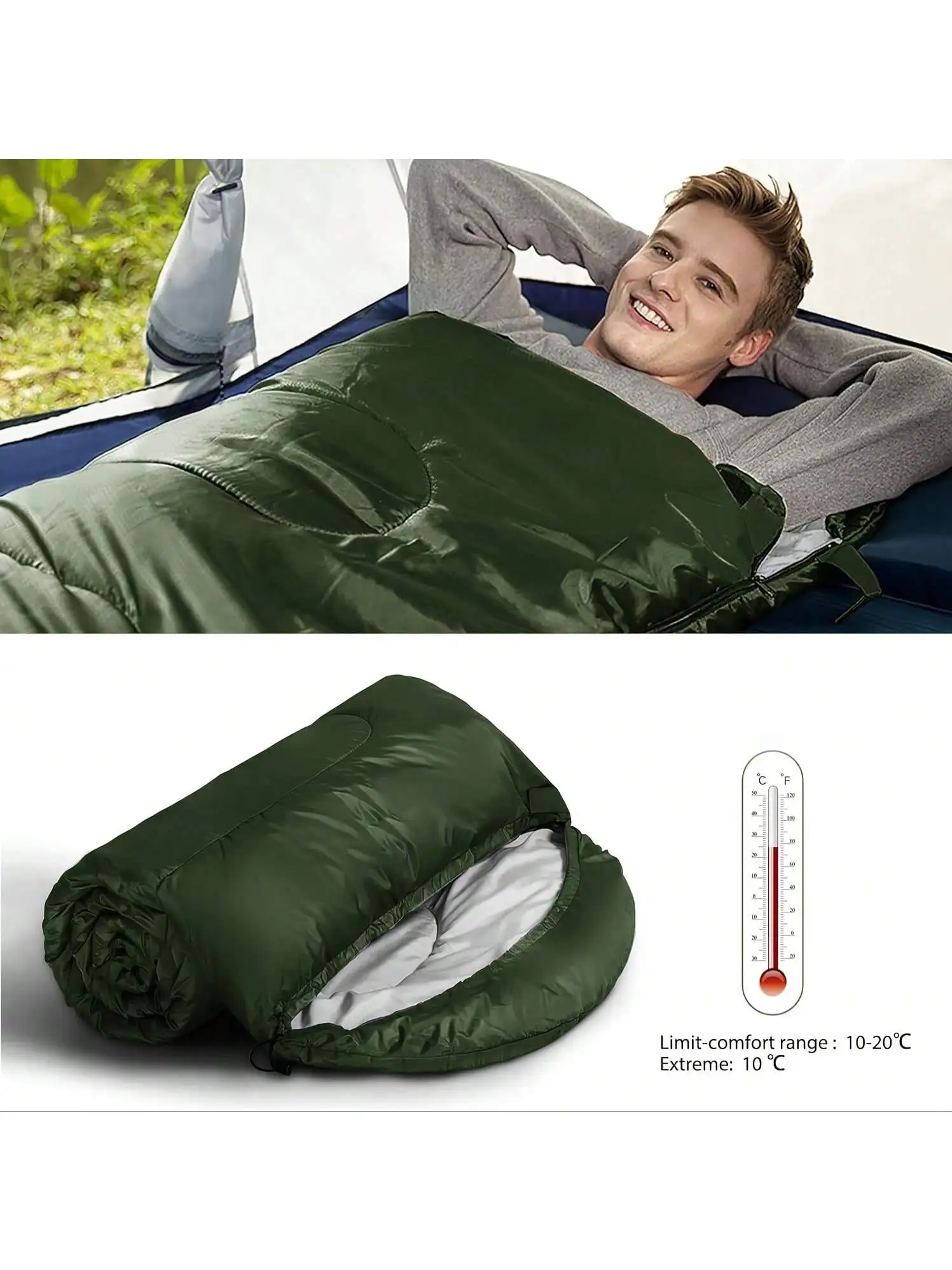 Outdoor Camp Sleeping Bag, Extended And Thickened Version, Warm Bag, 5