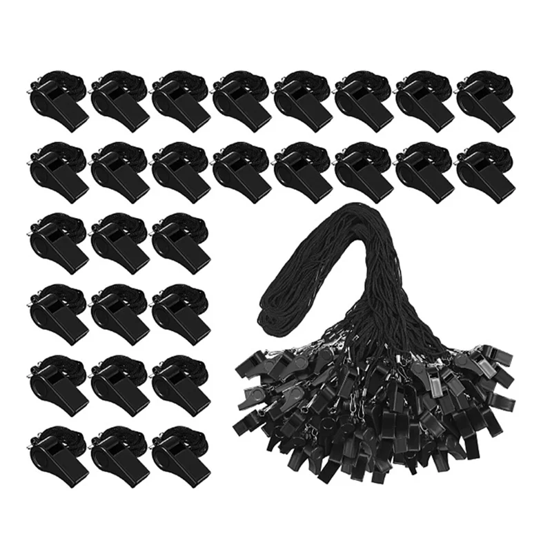 끈이 달린 12PCS 스포츠 호루라기, 코치, 심판, 공 시끄럽고 선명한 사운드 호루라기