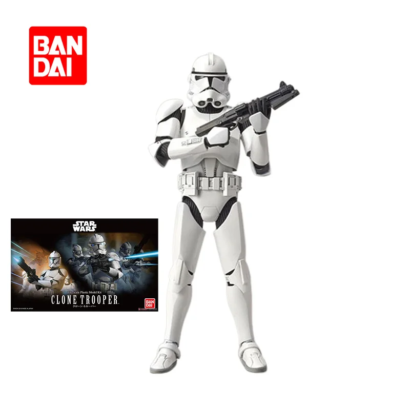 

Bandai Original STAR WARS Anime Model 1/12 Stormtrooper Action Figure Assembly Scale Plastic Model Kit Collectible Toys Gift