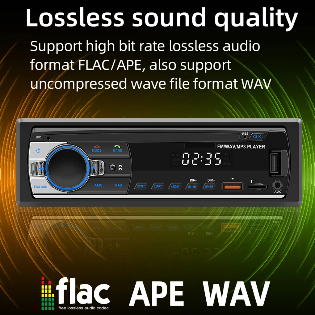 JSD-520L car MP3 player with dual Bluetooth connectivity and lossless sound quality, multifunctional car radio