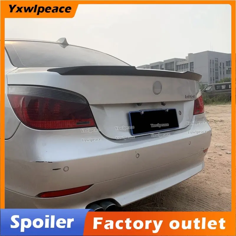 

For BMW M5 E60 M4 Style Spoiler 2006-2009 520 525li 528li High Quality ABS Plastic Primer Color Rear Trunk Lip Spoiler