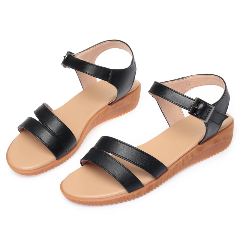 AIYUQI Women Sandals 2024 Summer New Wedge Sandals Women Large Size 41 42 43 Non-Slip Mom Sandals Women