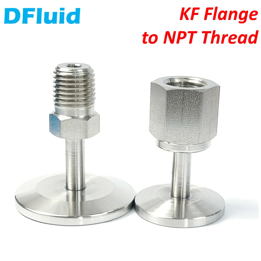 KF 플랜지-수컷 NPT 암나사 피팅, KF16 KF25 KF40 KF50 1/8 1/4 3/8 1/2 인치 스테인레스 스틸 316, Swagelok 교체