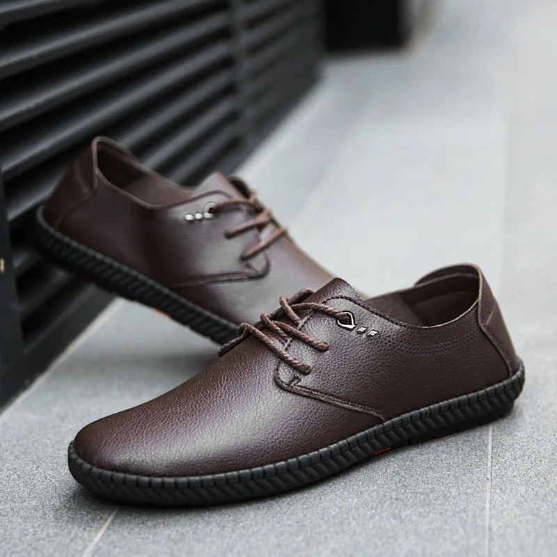 

Fashion Business Men's Shoes 2023 Summer New Men's Casual Shoes Comfortable Soft-soled Light Shoes Leather Slip-on Slip-on Shoes