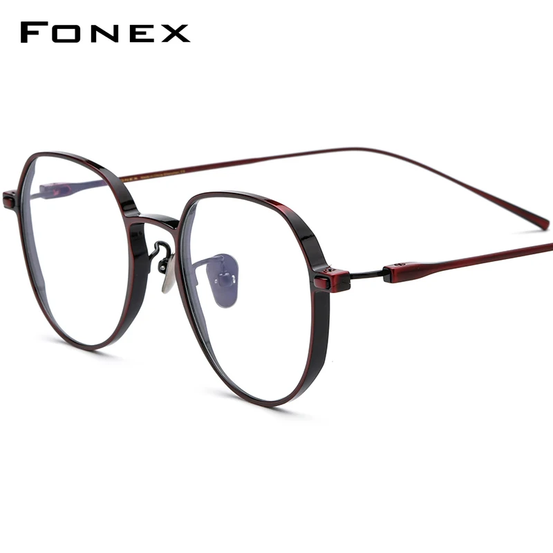 

Оправа для очков FONEX из чистого титана для мужчин и женщин, новинка 2024, модные квадратные ретро-очки, квадратные женские очки, Vasos F8316