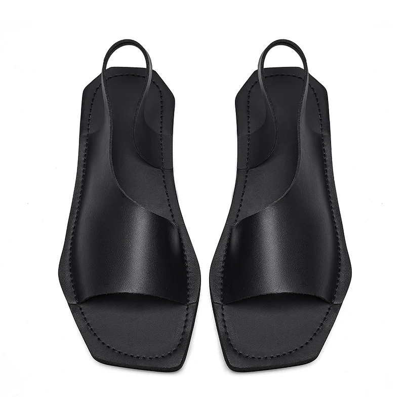Designer Leather Sandals For Men Casual Summer Beach Slides_voghion.com