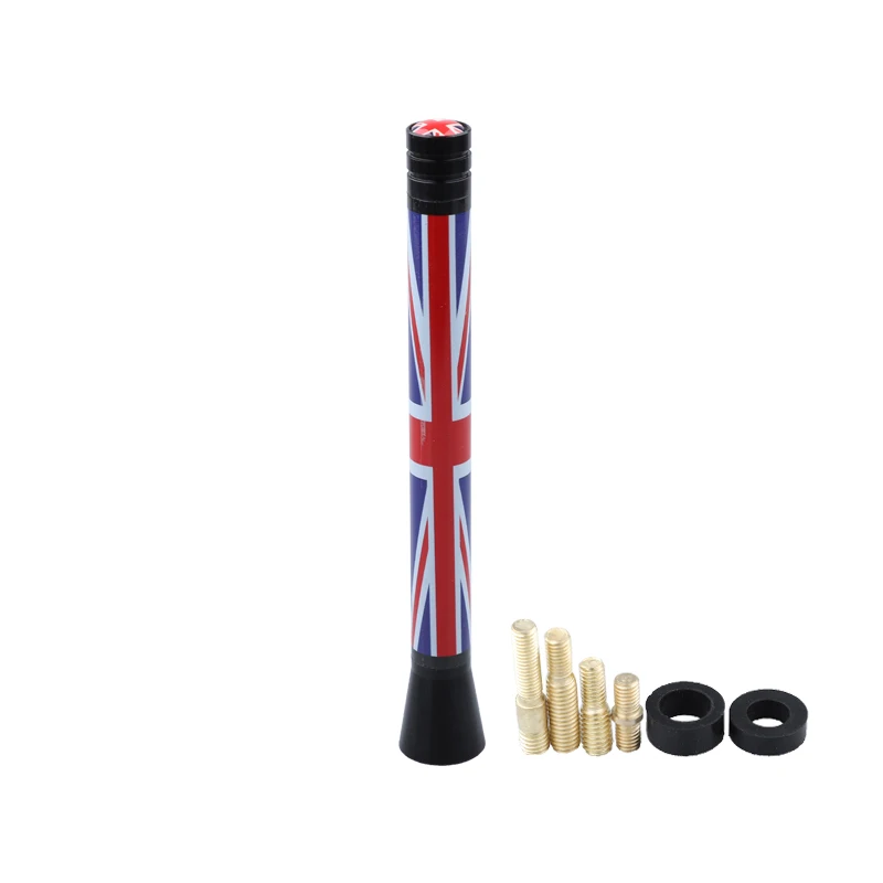 Antena Corta De Techo Para Mini Cooper, Aluminio, Diseño A Cuadros UK - Compatible Con Todos Los Modelos Mini F/R Series