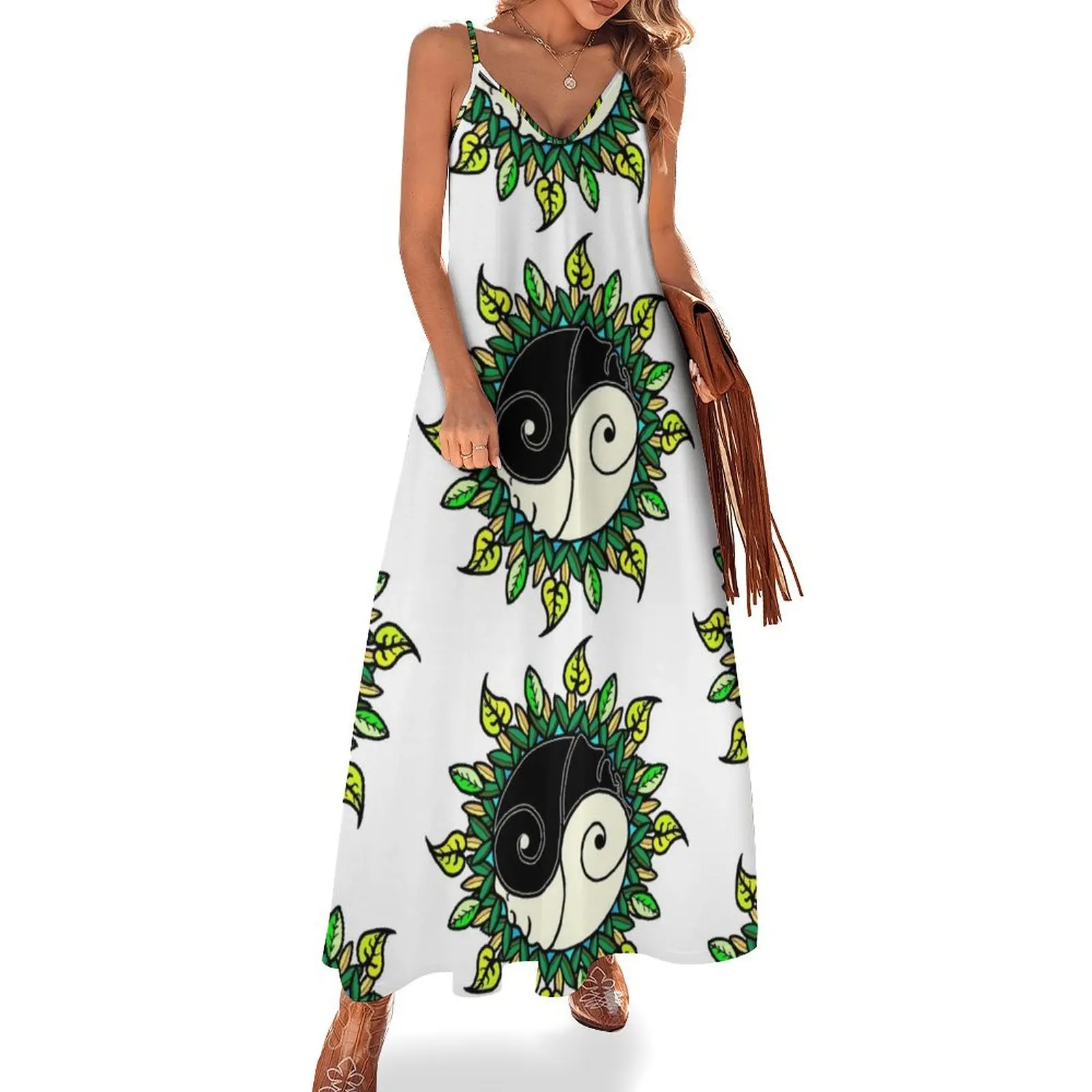 

SNAIL BALANCE YIN YANG Sleeveless Dress cute dress Long dress woman women dresses women's evening 2024