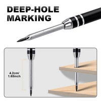 Professional Metal Carpenter Pencil Set with 2.8mm 2box Refill Lead, Deep Hole Woodworking Engineering Marking Tool 3