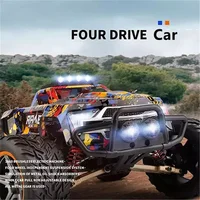 Brushless Power High Speed RC Car 1:10 4WD 60KM/H Metal Gear LED Searchlight Four Wheel Independent Suspension Radio Control Car 2