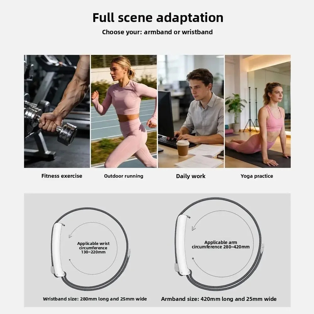 Adjustable Full-Coverage Nylon Strap with Leather Fastening - Water-Resistant Durable Armband Wristband