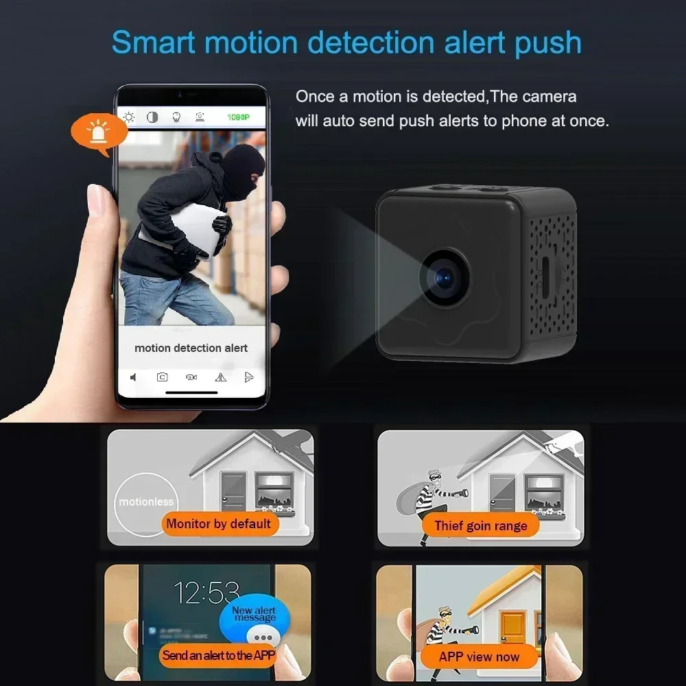 Mini Camera Wireless WiFi Remote Monitor Camera Tiny Home IP Camera No Need To Plug in Super-long Battery Life 5