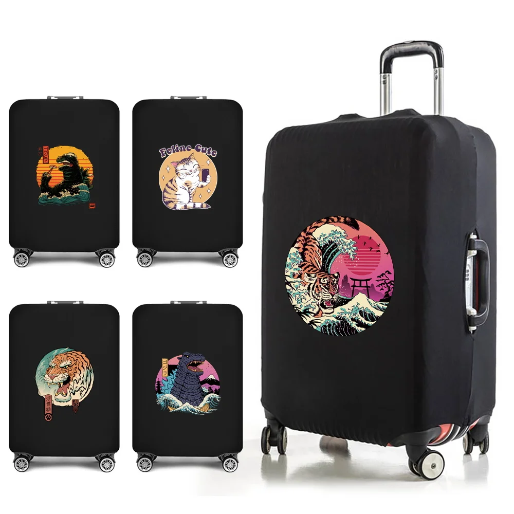 Travel Essentials Suitcase Case for 18-32 Inch Cat Print Trolley Protective Covers Holiday Traveling Accessories Luggage Cover