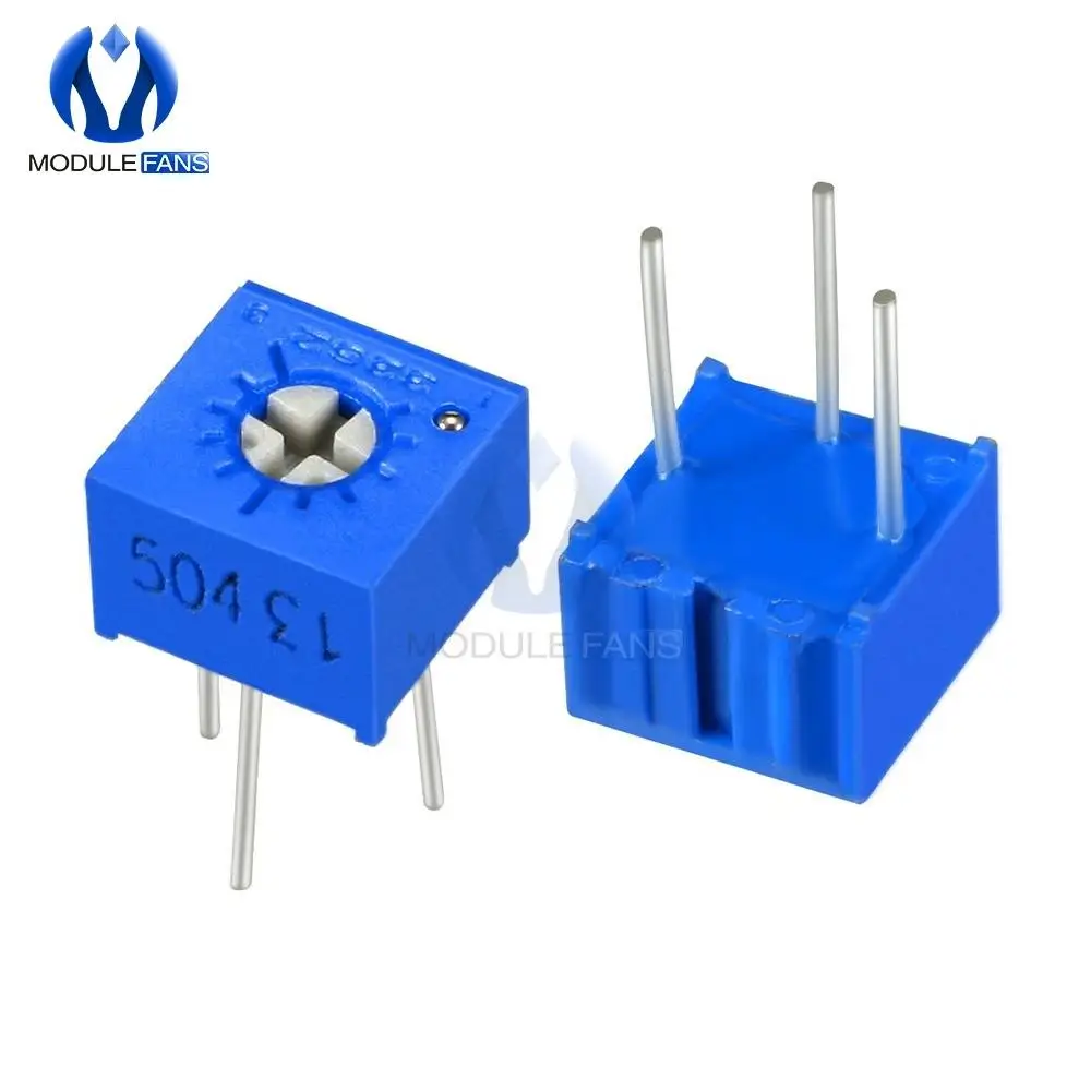 10PCS 3362P Trimmer Potentiometer Variable Resistor Cermet Trimpot 100R-1M Ohm, trimmer potentiometer