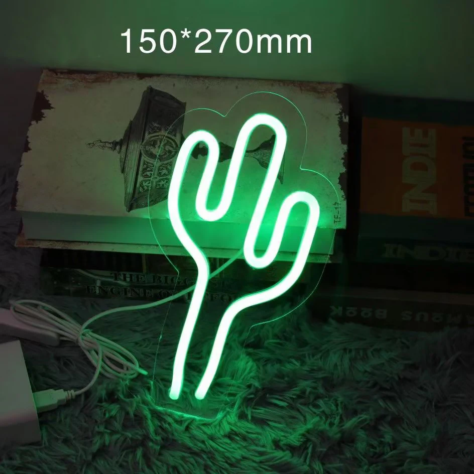 

INS Cactus LED Neon Light Logo Cloud Night Light USB Childrens room Party Family Bar Atmosphere Lamp Birthday Gift Wedding Decor