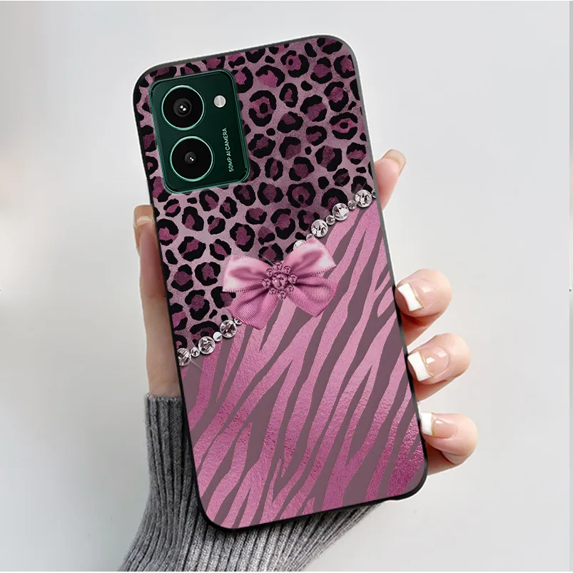 Luxury Fashion Butterfly Flower Painted Black Soft TPU Silicone Phone Case