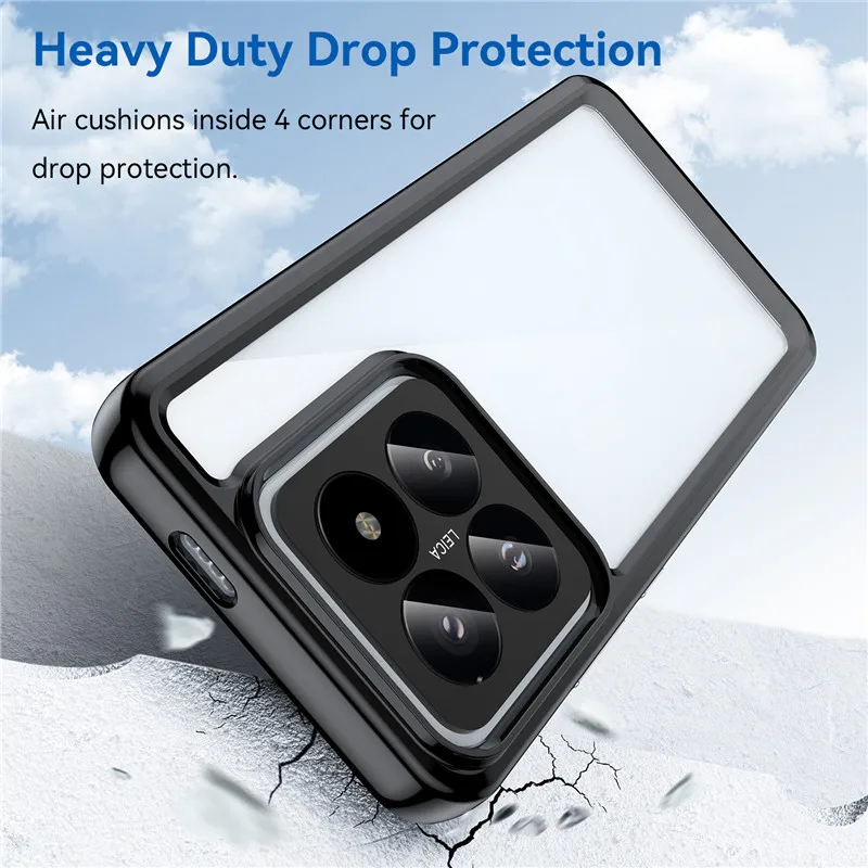Per Xiaomi 14 Pro Case Xiaomi 14 13T Pro Cover Tpu Border Acrilico Backplane Custodie Protettive Per Xiaomi Mi 14 13T Funda