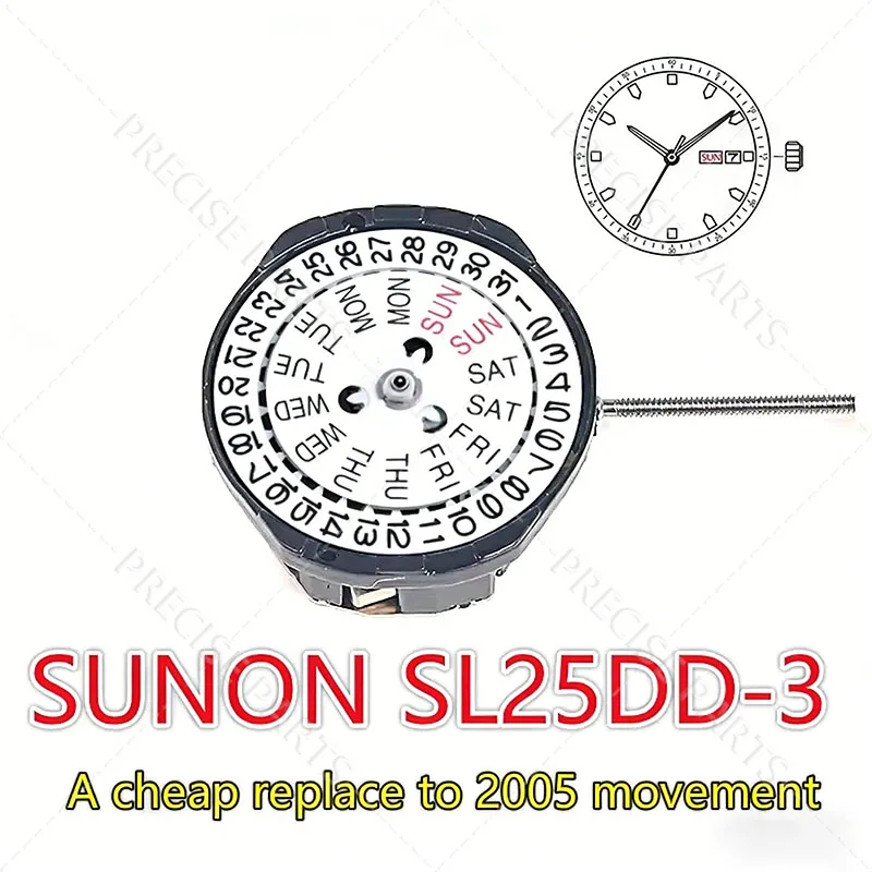 SUNON SL25DD-3 쿼츠 무브먼트 중국 SL25DD-3 달력 날짜 표시 시..
