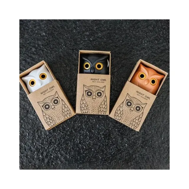 Crochet à clé hibou domestique, 1 pièce, pour hall d'entrée, tenture murale et sans poinçonnage, crochet de rangement pour clés 2