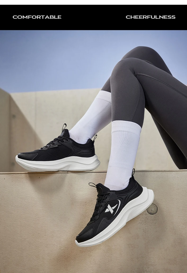 Xtep احذية الجري النساء عدم الانزلاق أحذية ناعمة خفيفة الوزن تنفس توسيد التدريب المرأة أحذية رياضية 877418110023