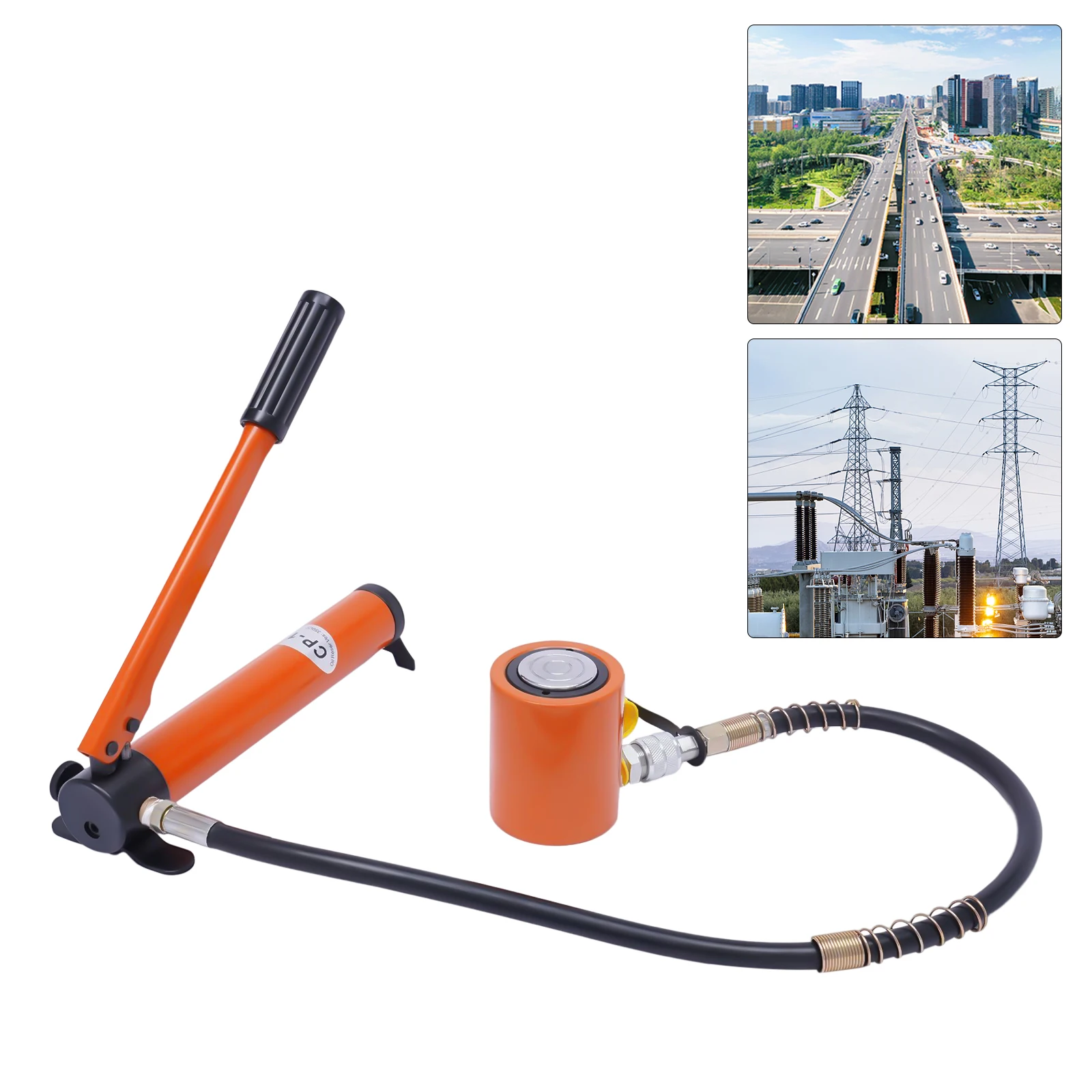10T/20T Hydraulic Ram Cylinder Jack Power Ram Mini Lifting Jack with CP-180 Hydraulic Hand Pump for Machinery Shipbuilding 3