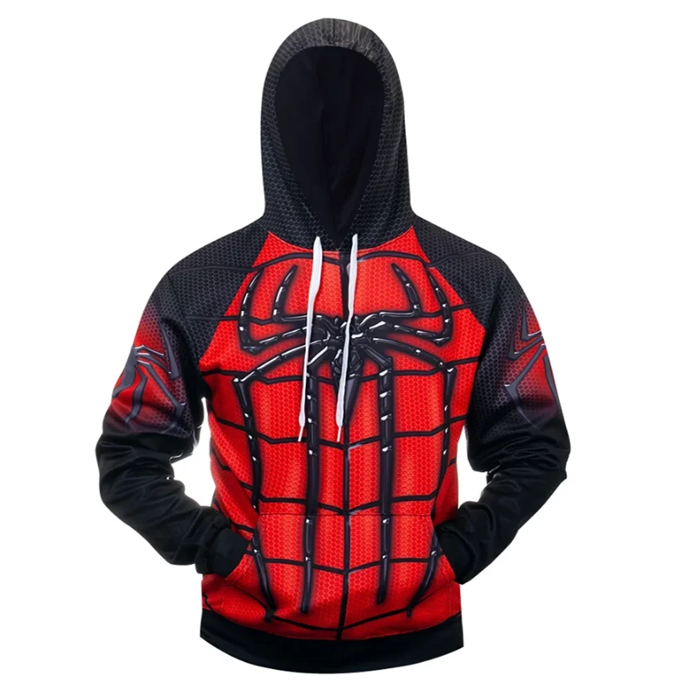 thumbnail image 1 of Sudadera con capucha supergrande para hombre Miniso con estampado 3D de Marvel Spider Man, abrigo deportivo para ciclismo, moda urbana, sudadera informal para hombre, 1 of 4