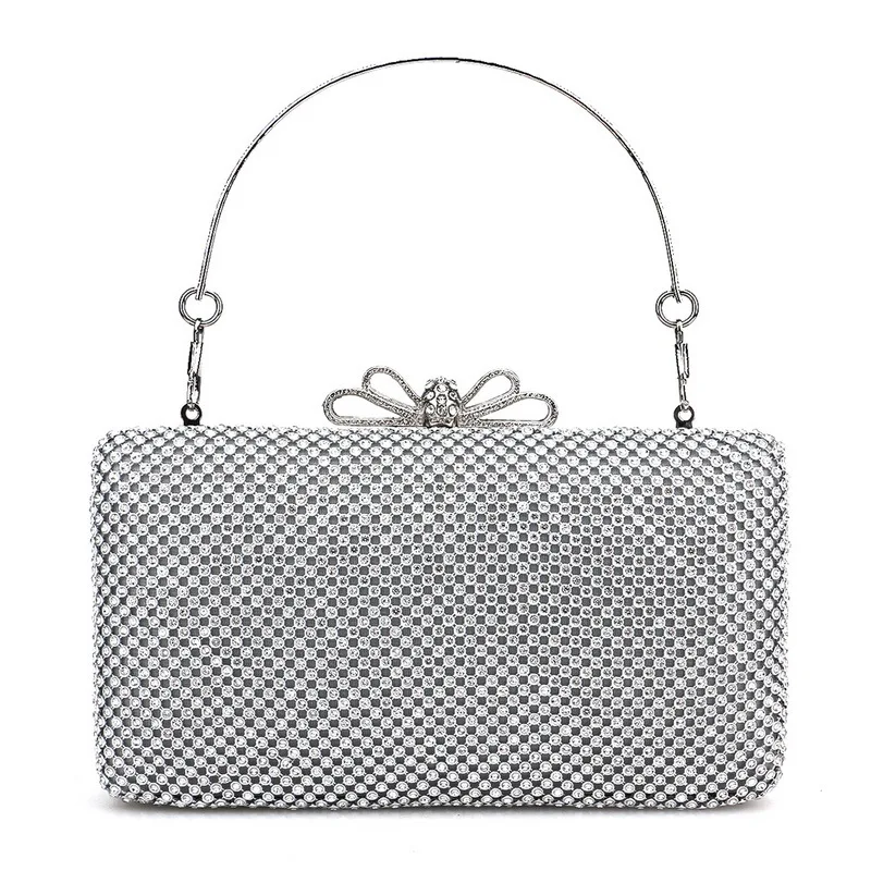 2023 New Diamond Women Luxury Clutch Evening Bag Wedding Crystal Bridal Wedding Clutch Bags Party Banquet Chain Shoulder Bag