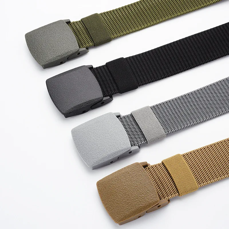Versatile Adjustable Tactical Waist Belt with Durable Plastic Buckle - 120cm