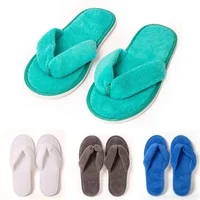 Women Solid Color Coral Fleece Slippers Soft Non-disposable Home Hospitality Slippers Party Gifts for Wedding Guests Slippers 1